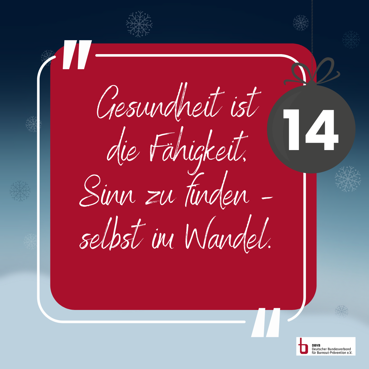 🎁 TÜRCHEN 14 – Sinn & Salutogenese